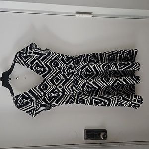 Size large dark blue and white Charlotte Russe dress. Aztec pattern.